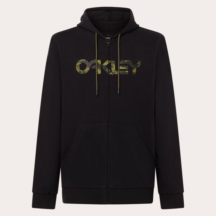Oakley Teddy Full Zip Hoodie – Black/Tiger Mint Camo