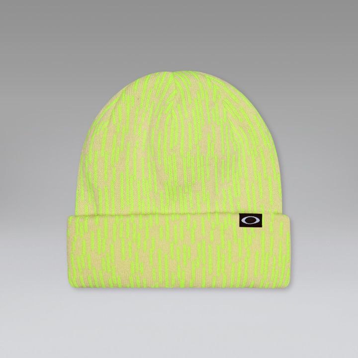 Oakley Fleece-Lined Graphic Beanie – Rain Camo Yellow