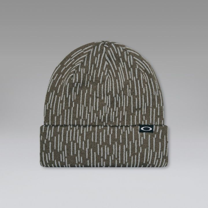 Oakley Fleece-Lined Graphic Beanie – Rain Camo Olive
