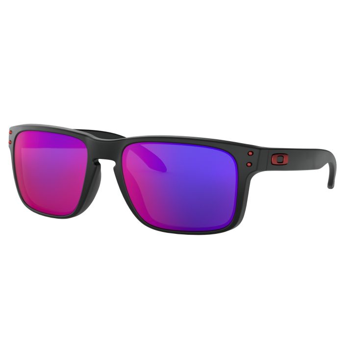 OAKLEY HOLBROOK – MATTE BLACK / + RED IRIDIUM