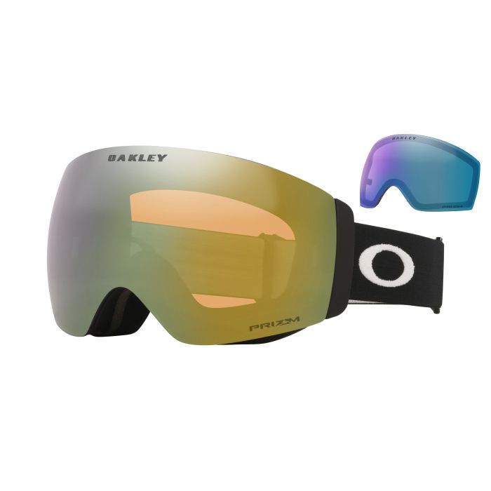 Oakley Flight Deck Pro M – Matte Black / Prizm Snow Sage Gold Iridium + Prizm Snow Iced Iridium